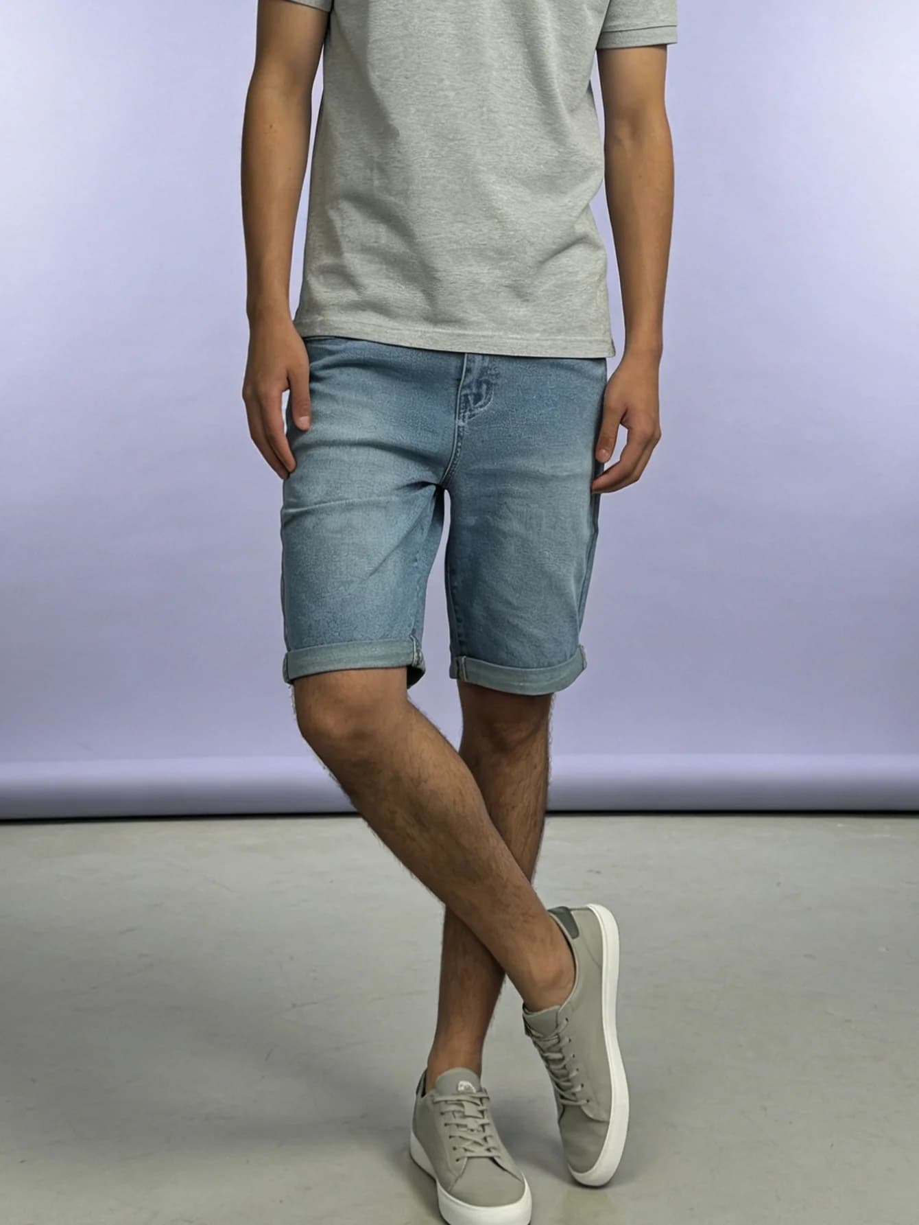 Shorts en jean bleu slim Y2K, style rétro léger, pour les rendez-vous, original, pour homme, sans ac