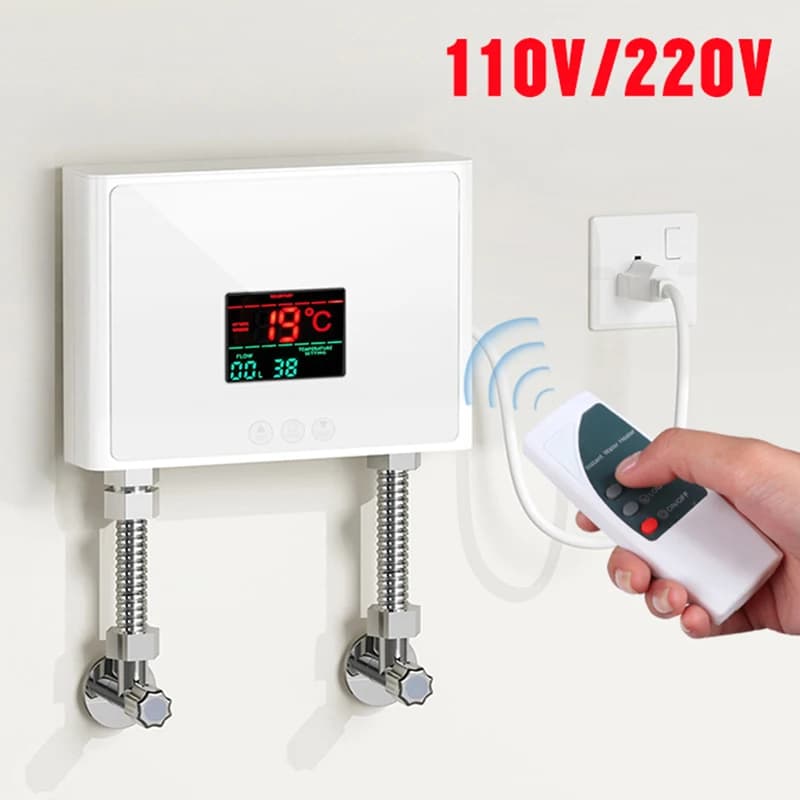 Chauffe-eau instantané 110V/220V, 3000W/5500W, chauffage électrique mural pour salle de bains, douch