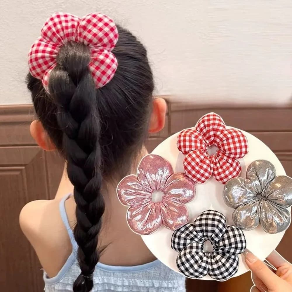 Chouchous à fleurs Super mignons pour enfants, accessoires de bandeau élastique pour filles, cravate