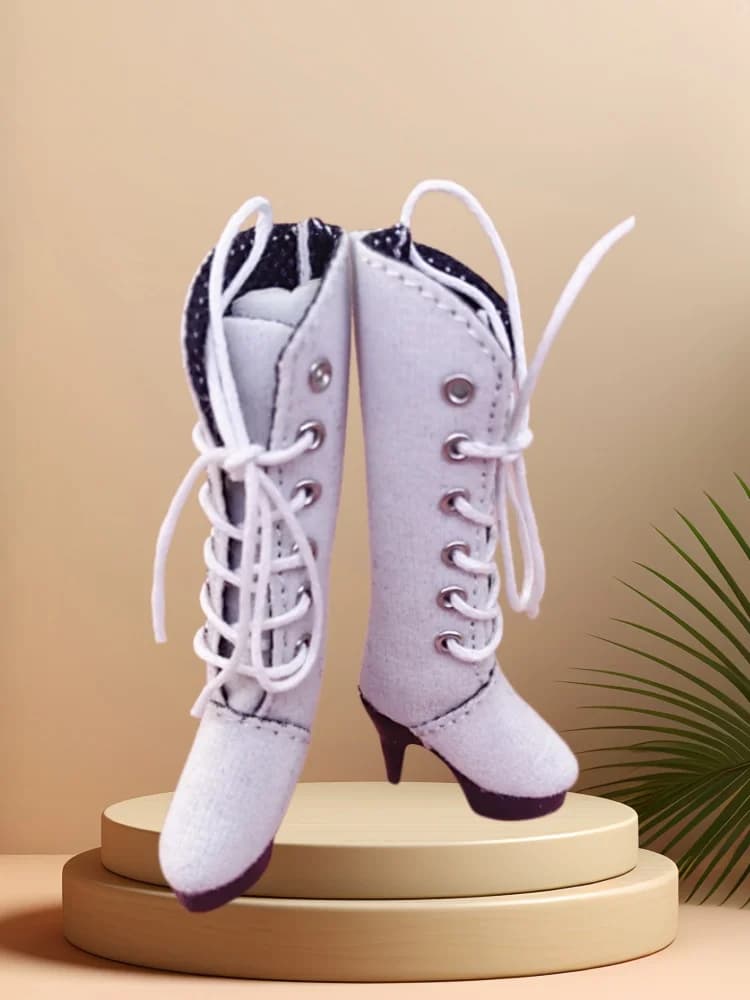 Tilda 2.5 cm Mini poupée bottes pour Blythe poupées jouet, jolies chaussures à talons hauts pour Azo