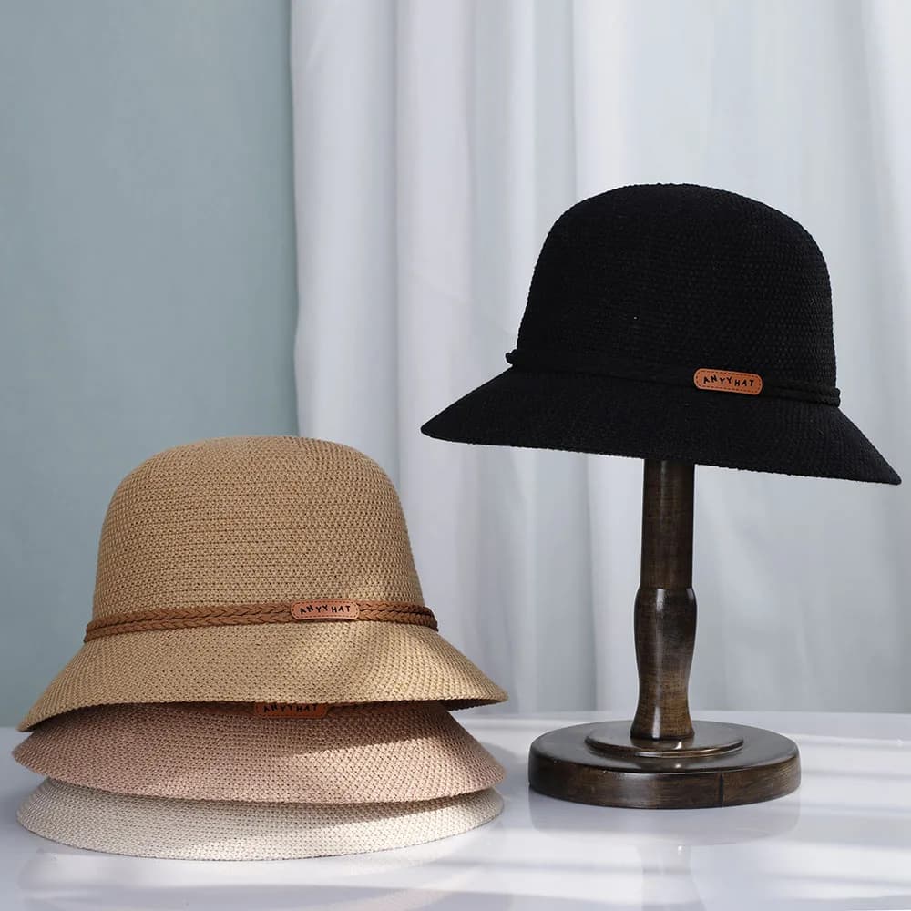 Chapeaux de paille pour femmes, panjamas, protection UV, pare-soleil, chapeaux de plage, mode, visiè