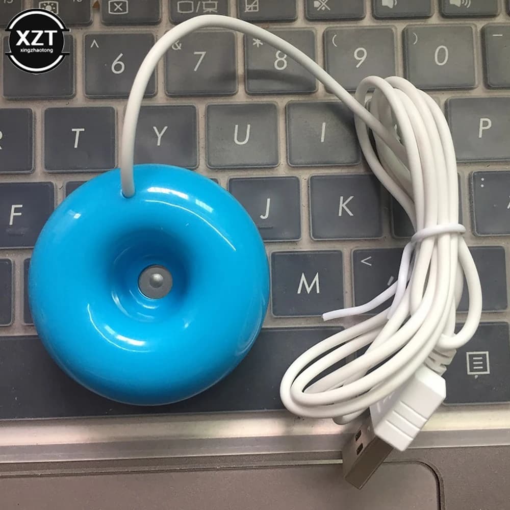 Humidificateur de bureau USB mini, humidificateur créatif en forme de donut, purificateur d'air port
