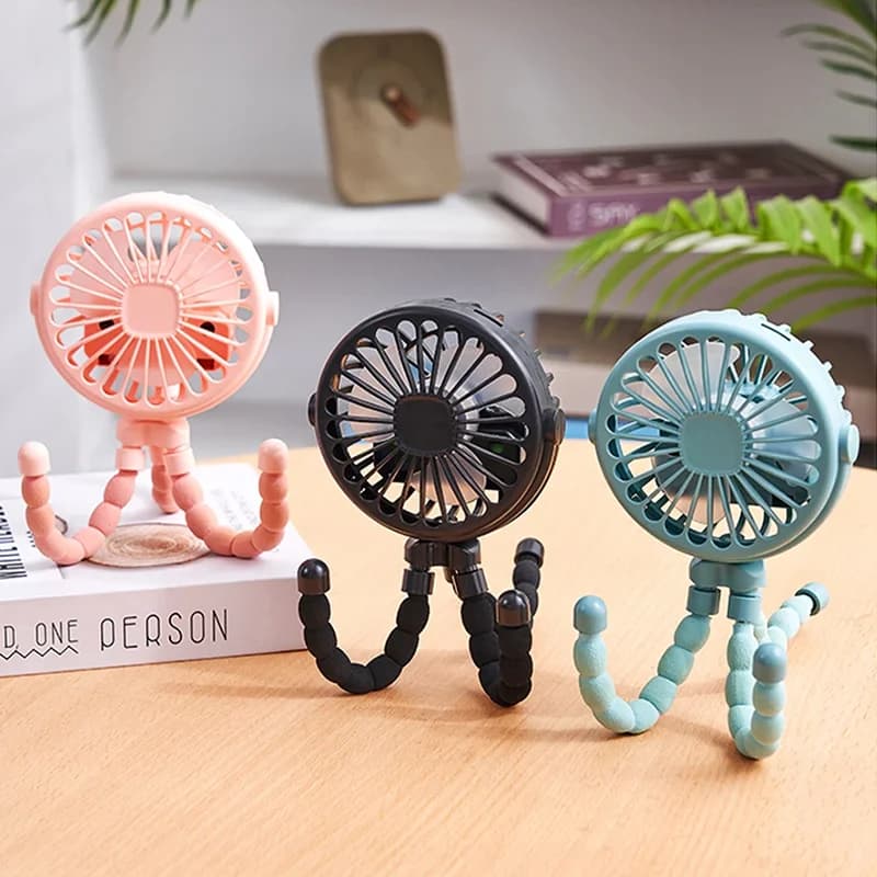 Mini ventilateur multifonctionnel poulpe Rechargeable par USB, petit ventilateur fixe, Portable de b