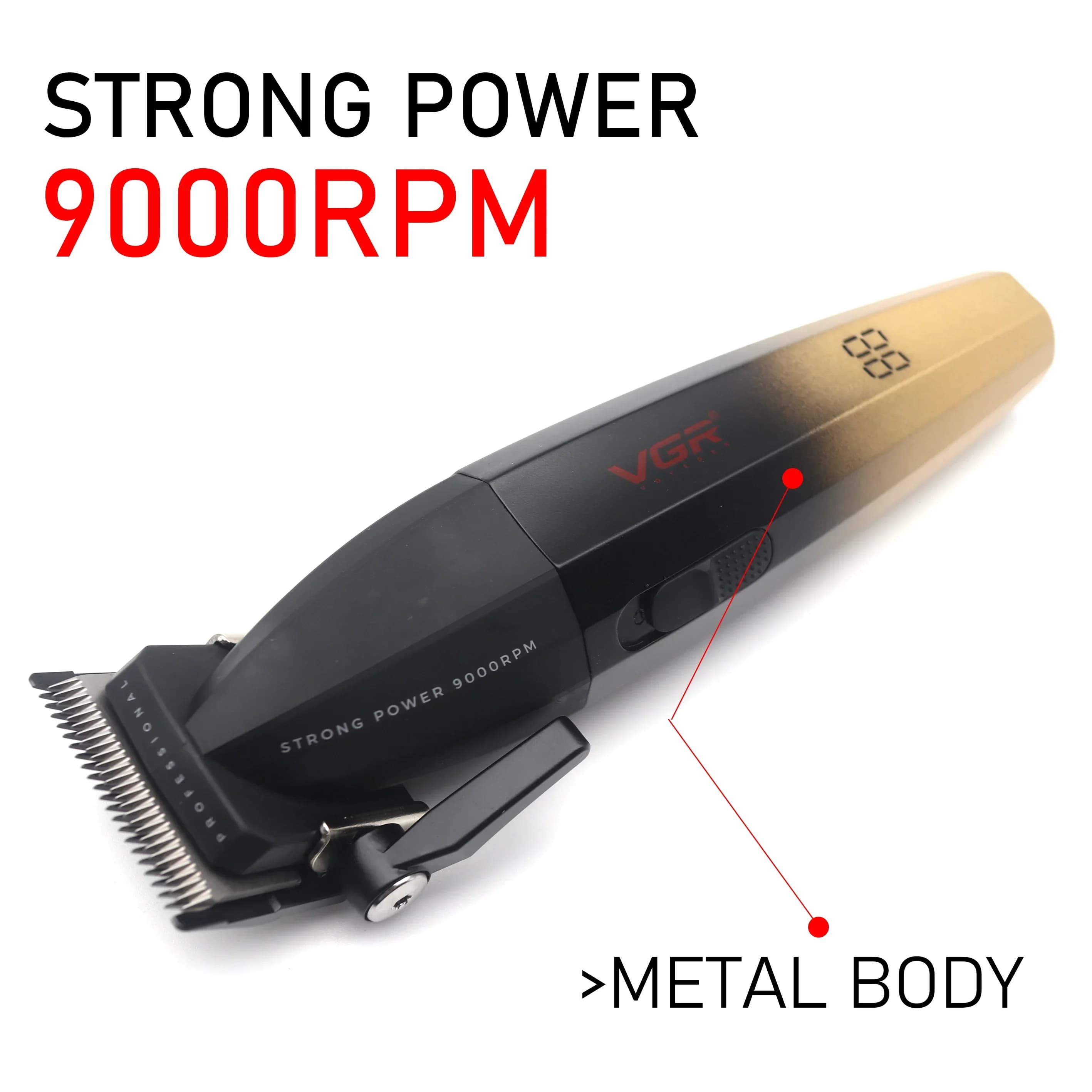 VGR V-003 tondeuse à cheveux professionnelle 9000 tr/min lame en céramique Machine de coupe de cheve
