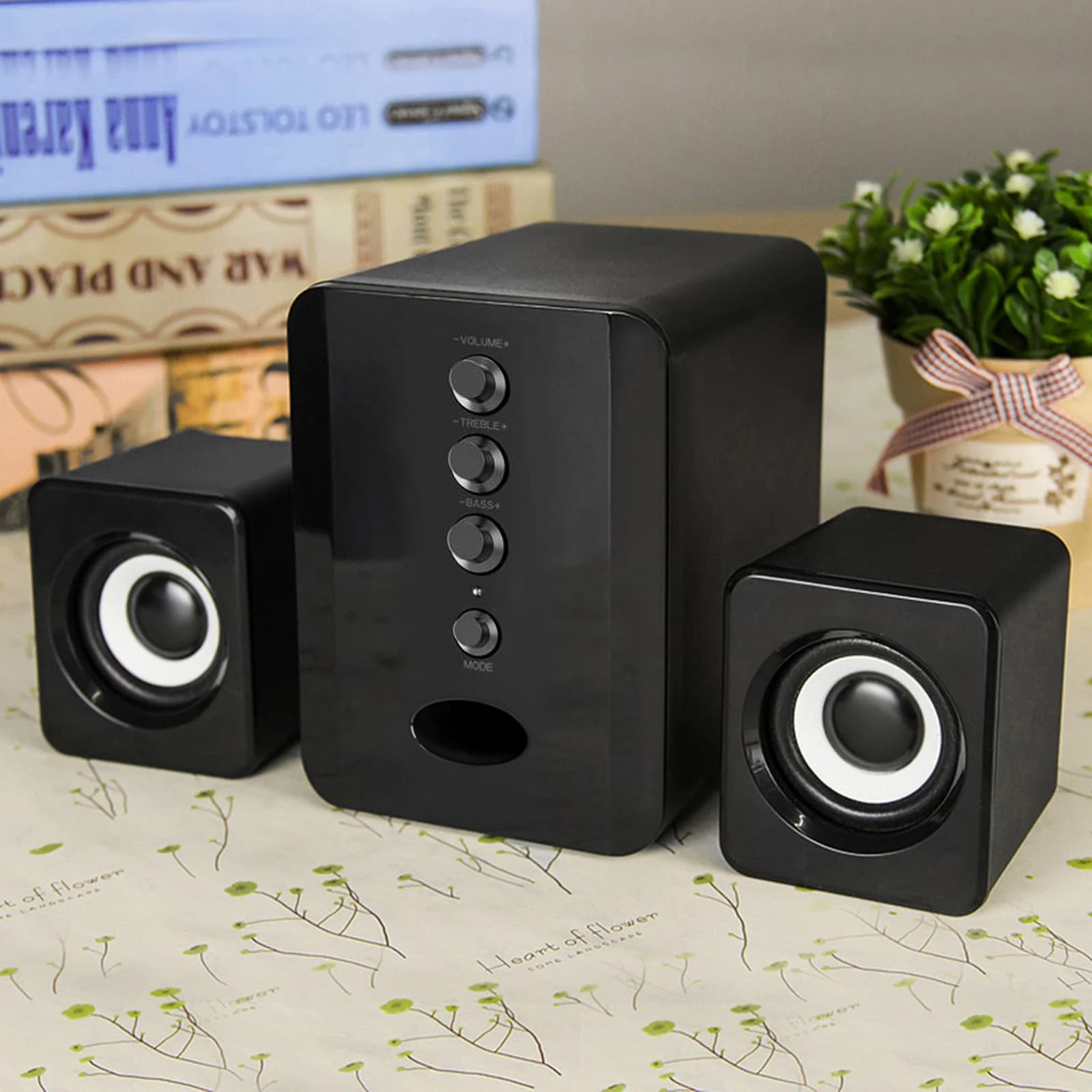 D-202 Filaire Haut-Parleur BLOComputer Haut-Parleur Basse Stéréo Lecteur De Musique Subwoofer Sound 