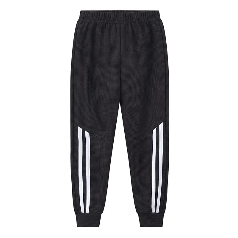 Pantalon gaufré uni pour enfants, pantalon de sport décontracté, pantalon Joker Harun, taille élasti