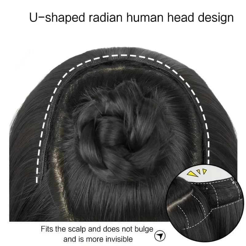 Extensions capillaires synthétiques longues ondulées en forme de U, Extensions capillaires à Clip de