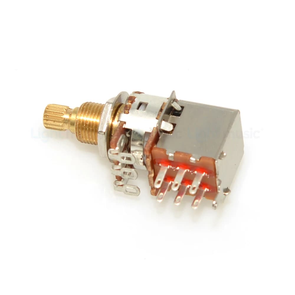 Potentiomètre de guitare Push Pull A250K B250K A500K B500K 18mm, 1 pièce, arbre en laiton, Pot de co