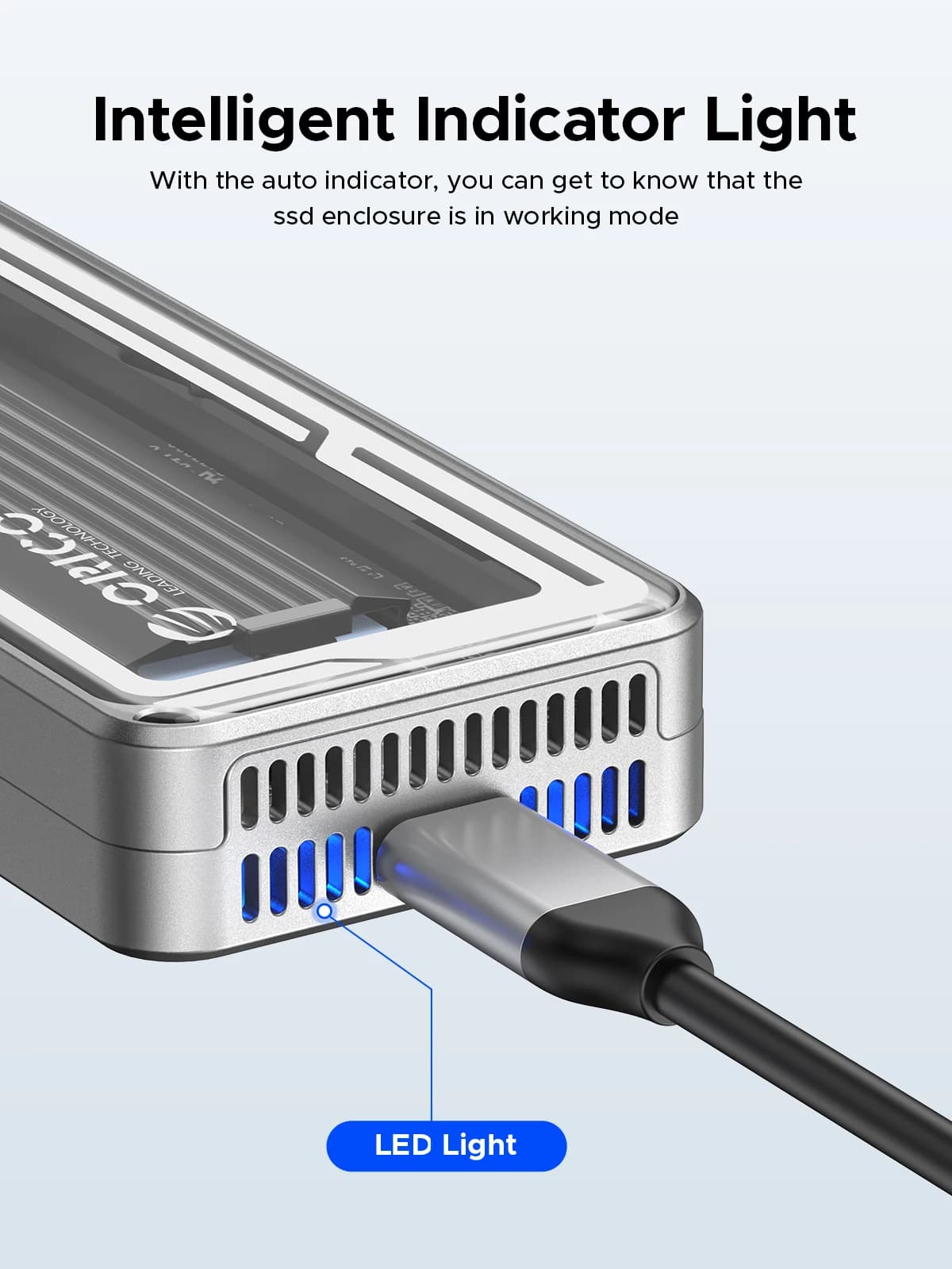 ORICO 40Gbps USB4 M.2 SSD boîtier 8 to avec ventilateur de refroidissement PCIe4.0 NVME boîtier en a