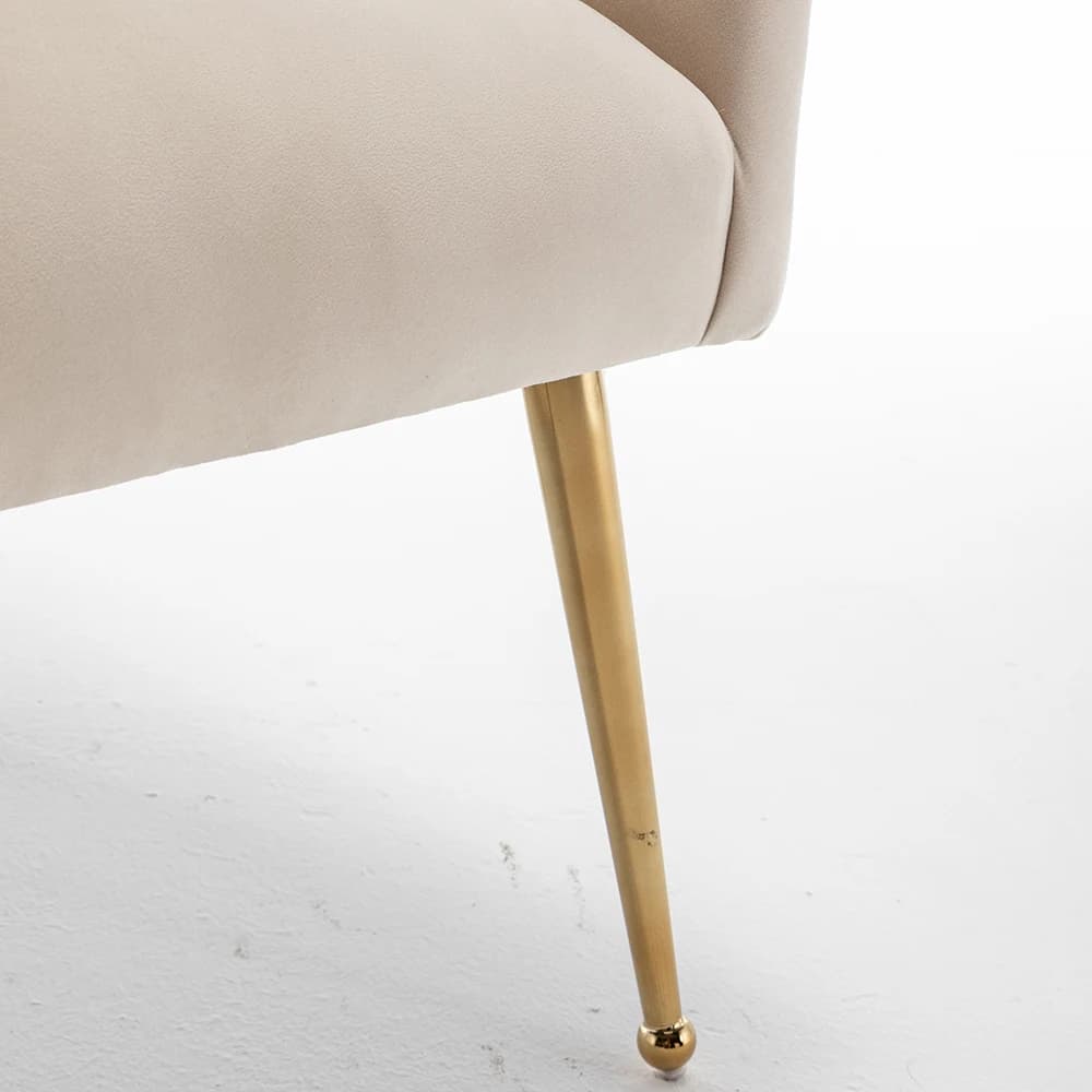 SEYNAR-Ensemble de 4 chaises de salle à manger en velours, modernes, touffetées, pour salle à manger