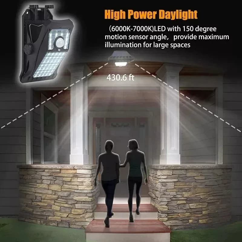 Lampe solaire LED d'extérieur à clipser avec détecteur de mouvement, étanche IP65, pour clôture, ter