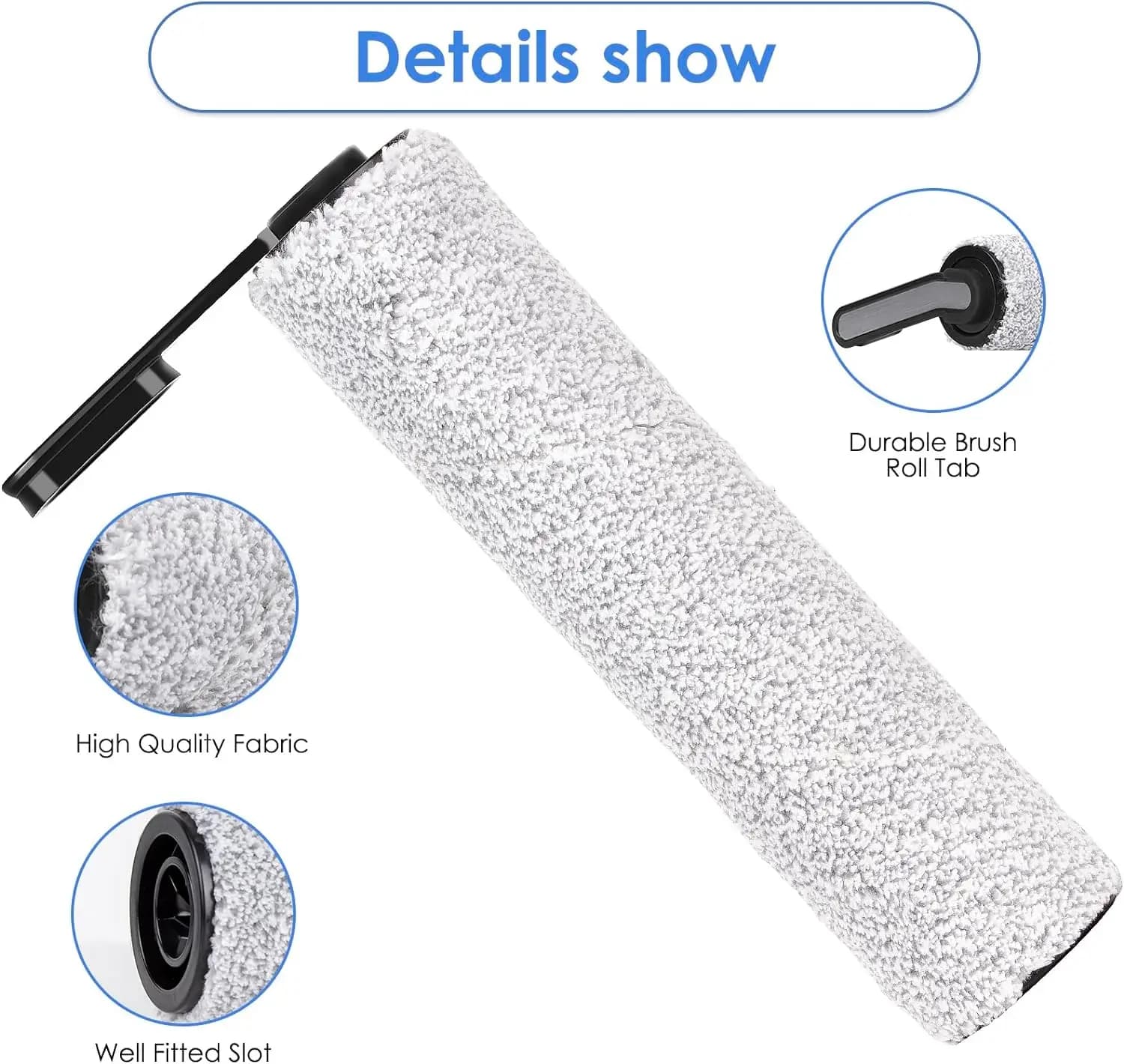 Rouleau de brosse de remplacement pour aspirateur sec et humide sans fil Tineco Floor One S5/ Floor 