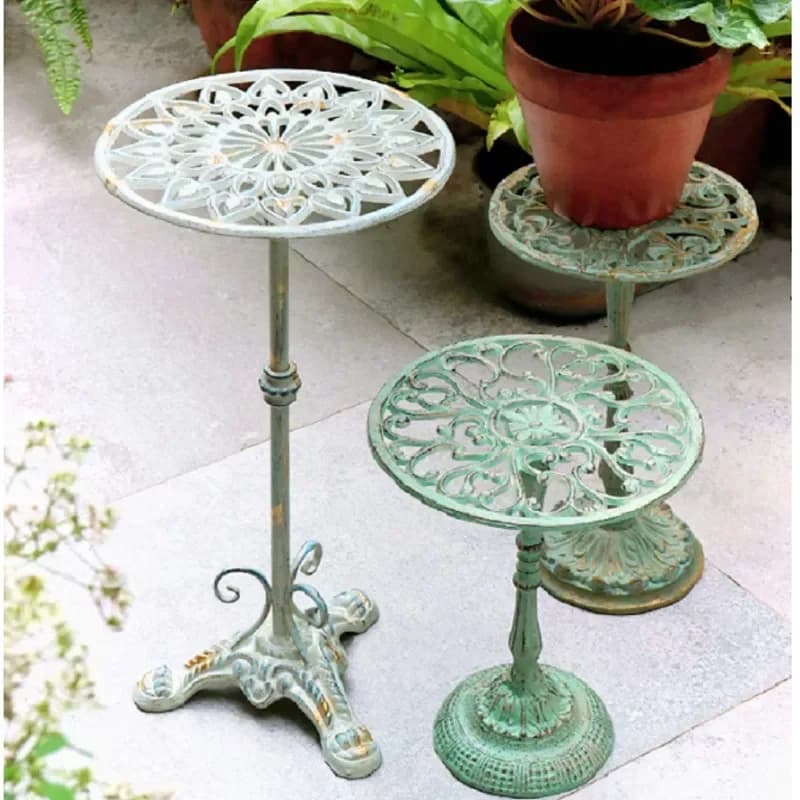 Vintage Do Old Stand pour Fleurs Fer Art Plancher Plante Étagères Balcon Décoration Étagère De Range