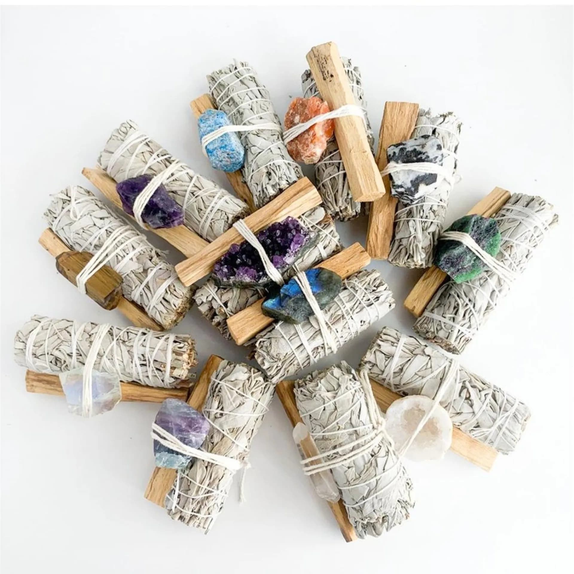 Ensemble de bâtonnets d'encens naturels en cristal pour la purification aromatique à domicile, bâton
