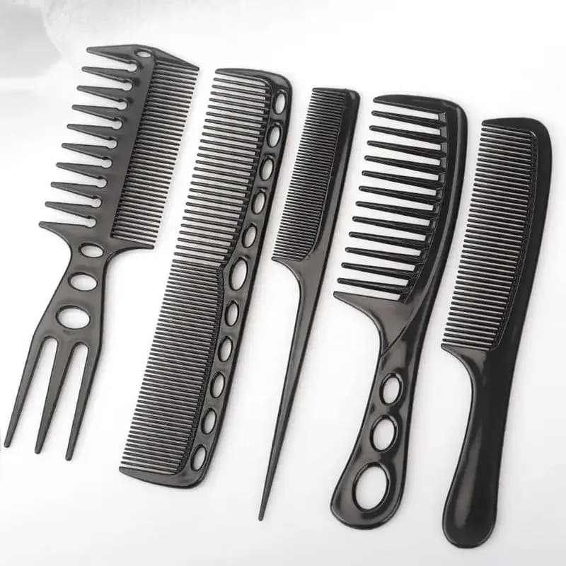 Peignes à cheveux de style africain, 6 pièces, peignes de maquillage, huile professionnelle, coiffeu