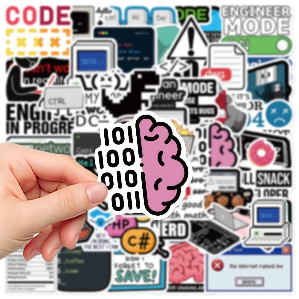 10/30/50pcs Autocollants de programmation drôles Java Cloud Language Internet Stickers DIY Skateboar