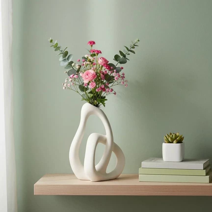 CAPIRON-Vase en céramique abstrait, arrangement floral, salon, bureau de table, accessoires de décor