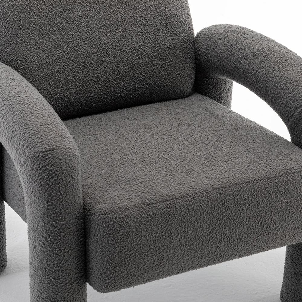SEYNAR-Chaise sherpa moderne au design unique, chaises d'appoint à pied pour salon, pour adultes
