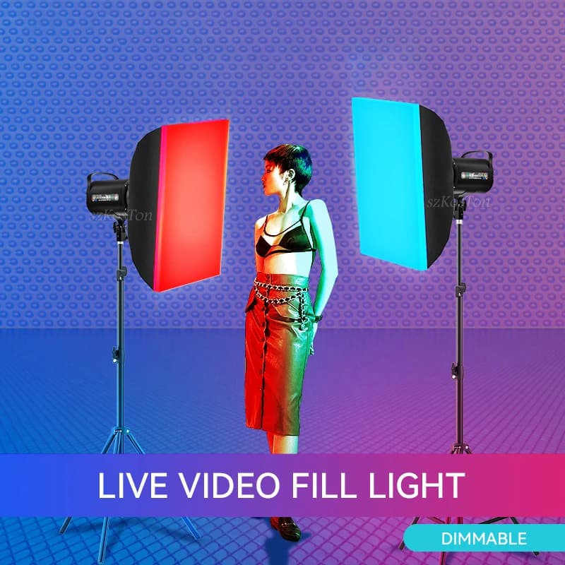 Lampe vidéo LED RVB avec télécommande, monture Bowens, éclairage de photographie extérieur, lumière 