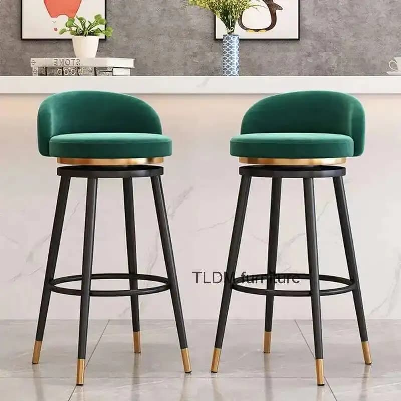 Tabourets De Bar nordiques De luxe hauteur De comptoir confortable minimaliste chaise moderne Restau
