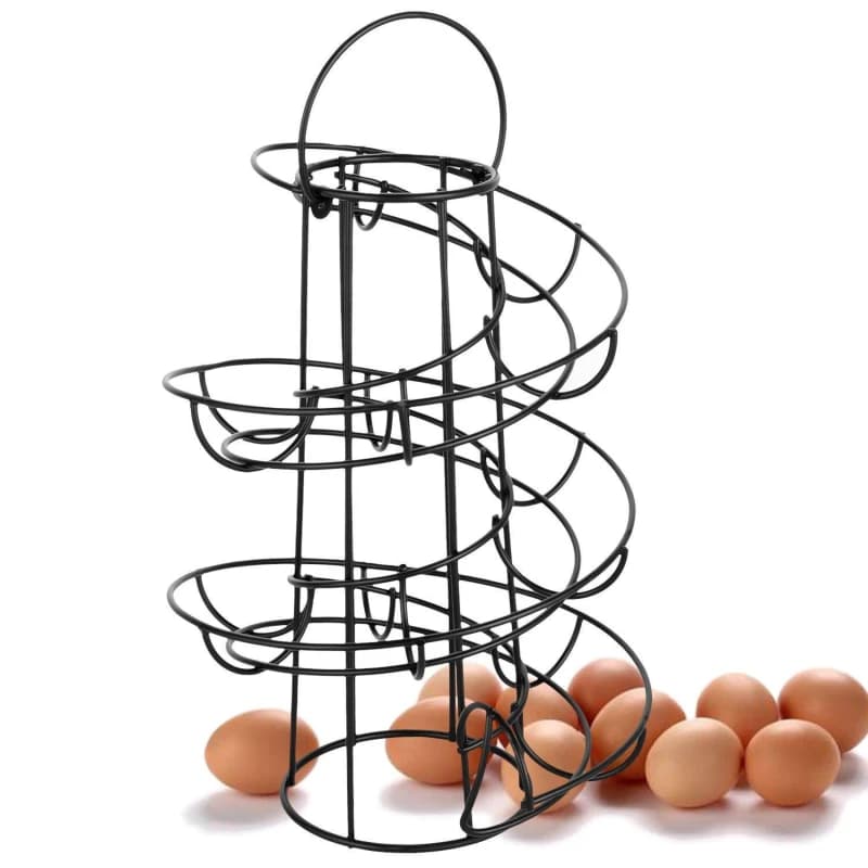 Support à œufs en spirale, support de rangement pour squelette d'œufs, distributeur en spirale de lu