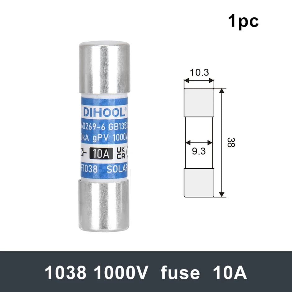 Dihool porte-fusible solaire fusible cc 1000V 10A 15A 1500V 2A 10A 63A 40A 30A boîte de combinaison 