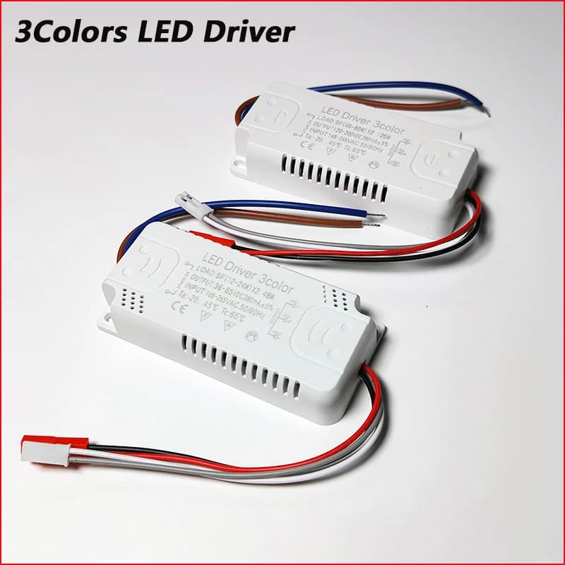 Driver LED 3 couleurs 40-60W×2/60-80W×2 pour bande LED à courant constant, entrée d'alimentation AC1