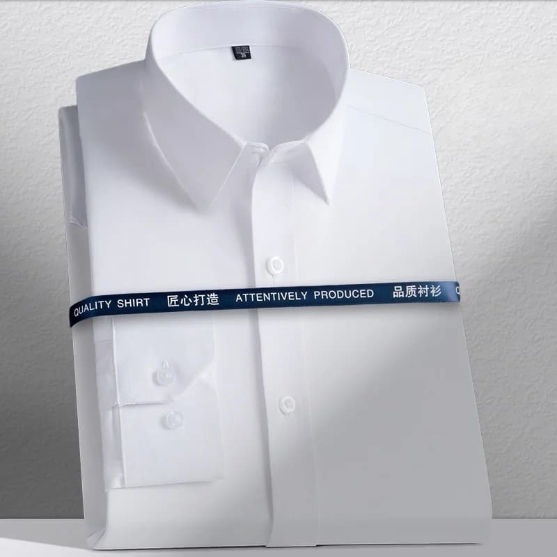 Nouvelles chemises pour hommes à manches longues, chemises habillées pour hommes, coupe ajustée, che