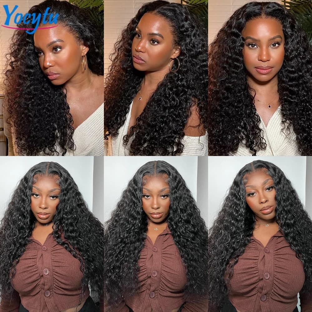 Deep Wave Tissage Humain Hair 24 24 24 Pouces Tissage Brésilien 100% Cheveux Humain YOCYTU Meche Tis