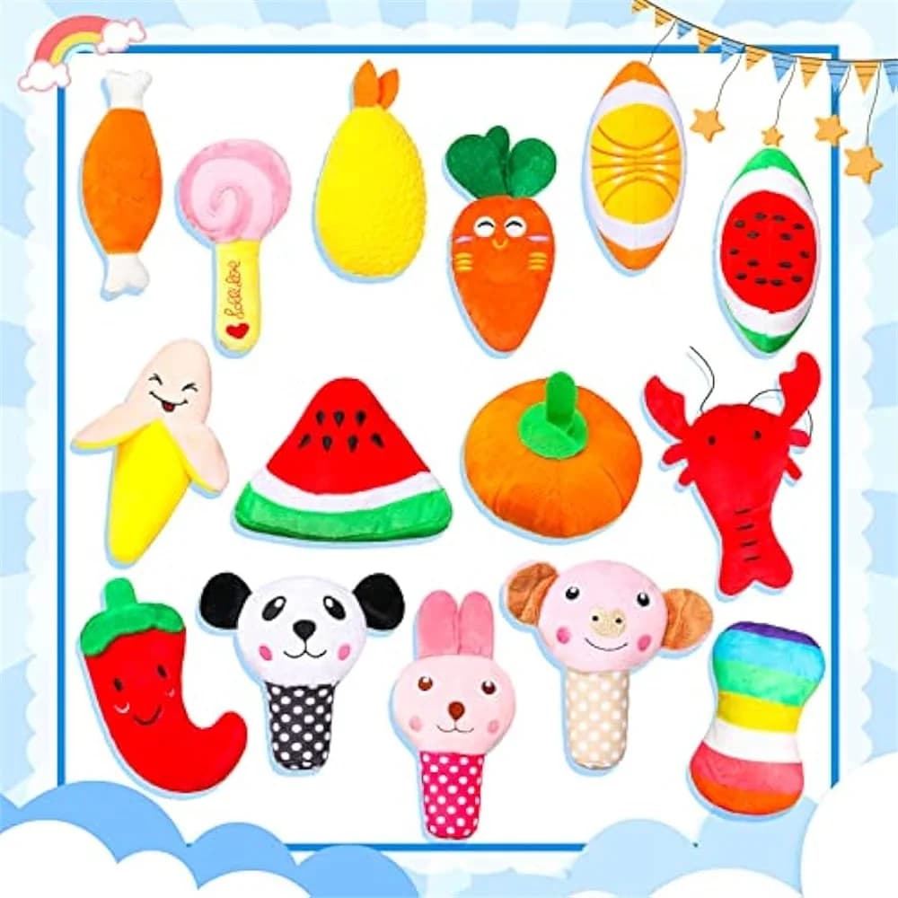 Jouets grinçants pour chiens en vrac, jouets en peluche pour petits et moyens chiens, animaux de com