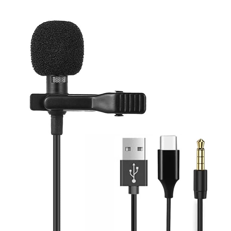 Mini Microphone USB Professionnel pour Appareil Photo DSLR, 3.5mm, à réinitialisation, Revers, Type 