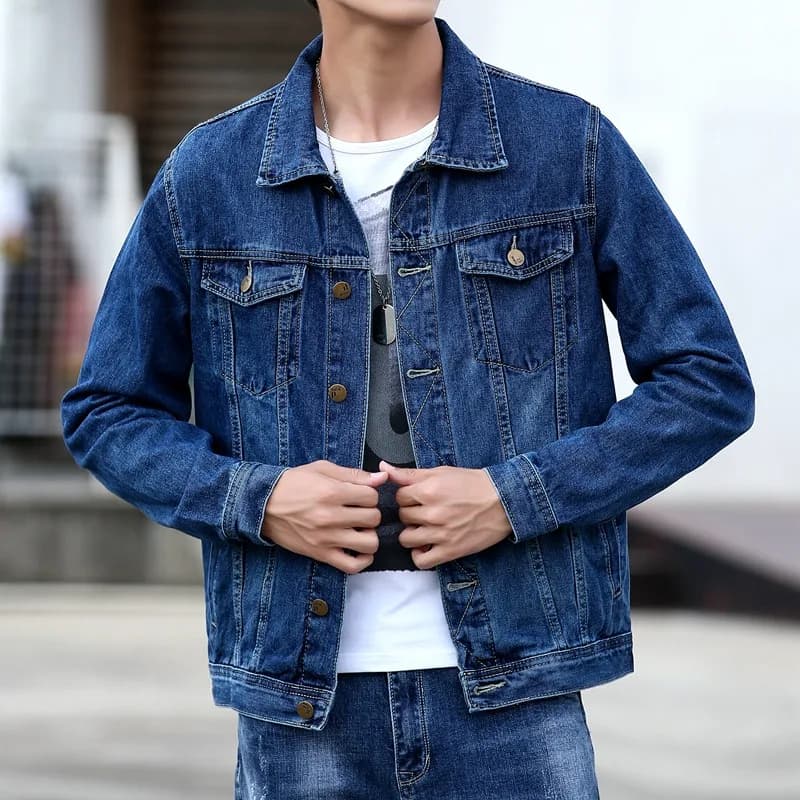 Nouveau printemps automne hommes vestes en jean décontracté Streetwear vêtements d'extérieur couleur