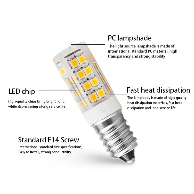 Ampoule de maïs LED, bougie en cristal pour éclairage de lustres, E14, 3W, 5W, 7W, 9W, AC 220V, 240V