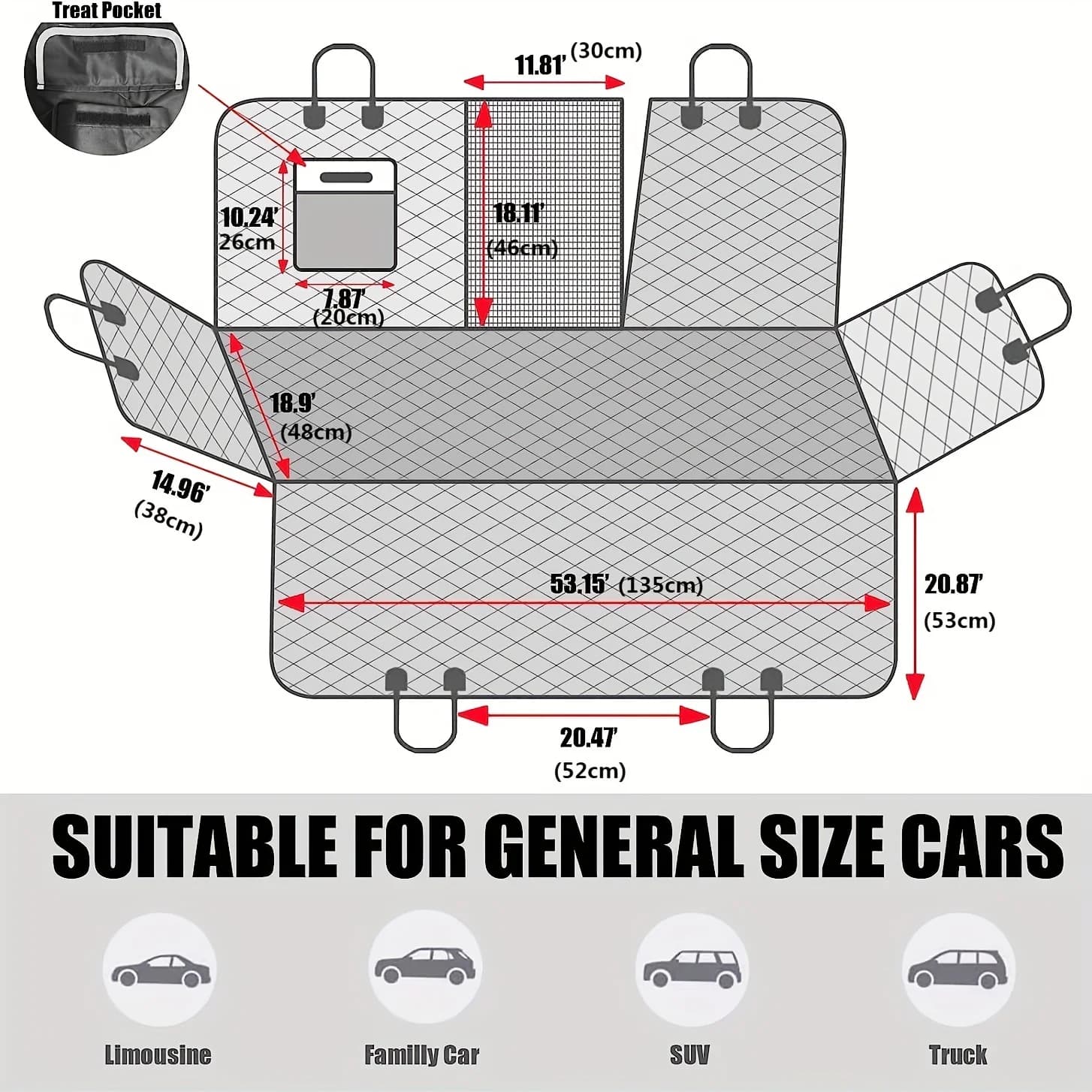 Housse de siège arrière de voiture pour chien, Anti-salissure, tapis de voyage pour animaux de compa