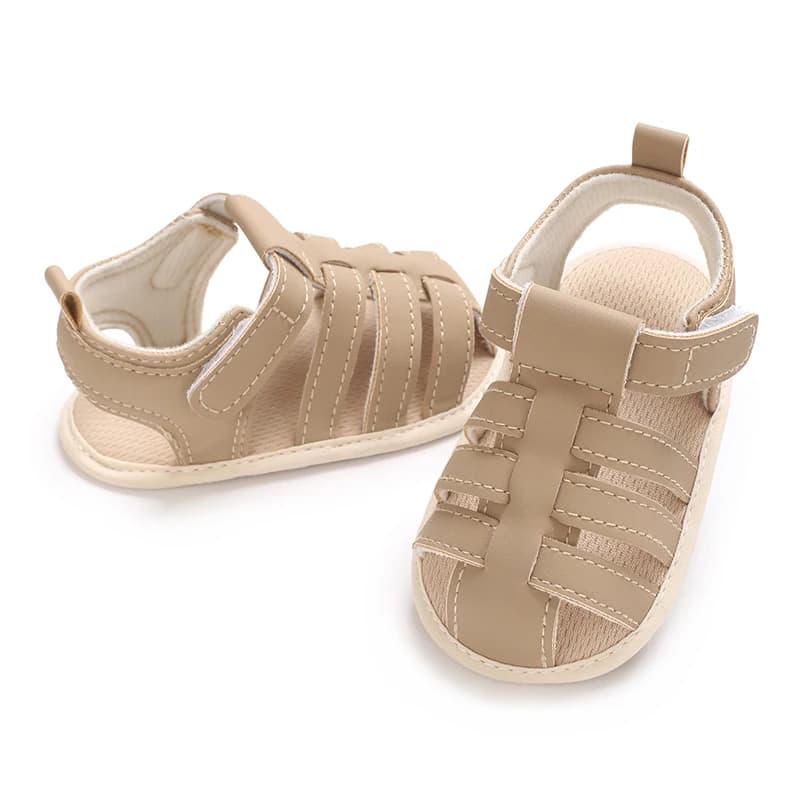 Sandales respirantes décontractées de couleur unie pour bébés garçons, légères et confortables, anti