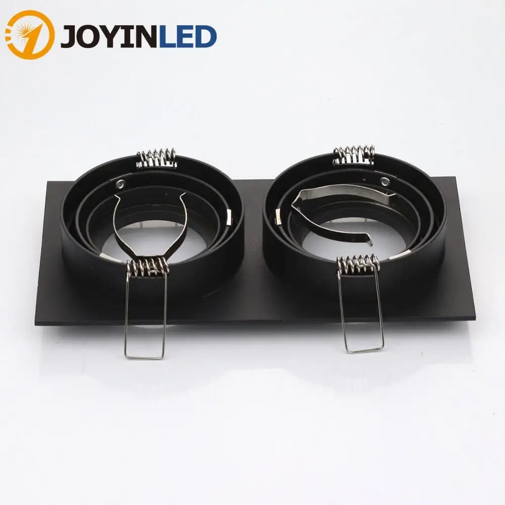 Support de lampe en aluminium à Double tête GU10 MR16, noir, argent, blanc, GU10, cadre de fixation 