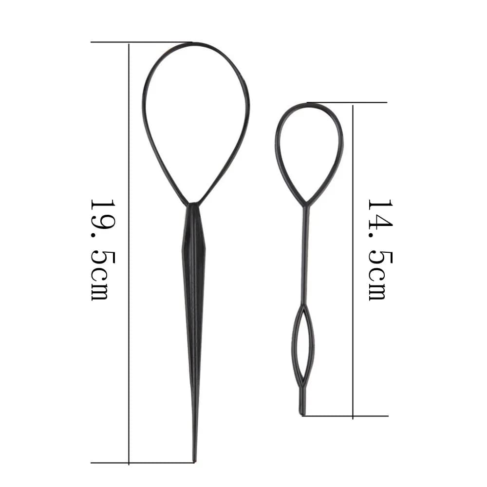 1 ensemble (2 pièces) queue de cheval boucle en plastique outils de coiffure Simple magique cheveux 