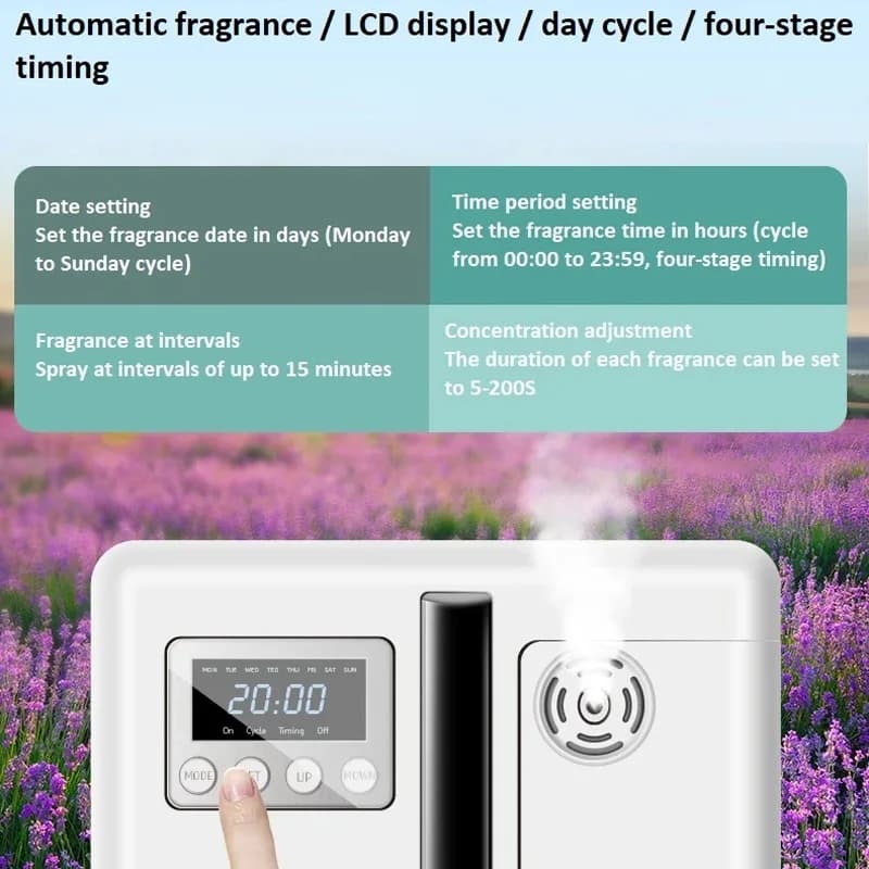 Diffuseur automatique d'arome d'huile essentielle de fonction de minuterie de Machine de parfum d'ar