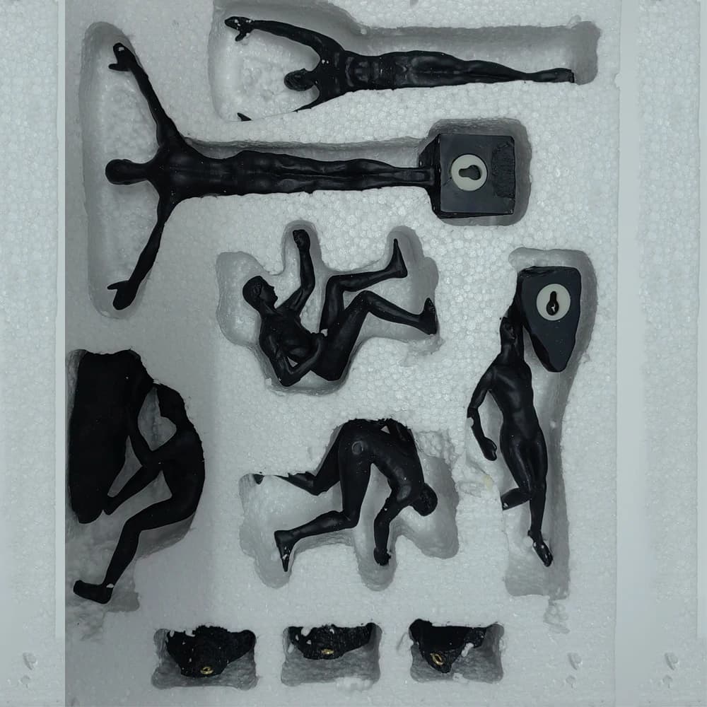 Figurine murale en résine pour homme et homme, ensemble de 6 pièces, abstrait, créatif, escalade, fi