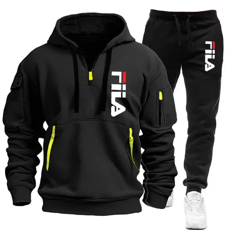 Ensemble de course à manches longues pour hommes, vêtements de sport confortables et décontractés + 