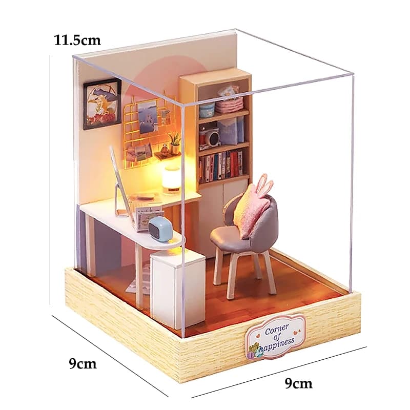 Mini maison de poupée chaton, Puzzle 3D, Kit de construction de maquettes, décoration créative de ch