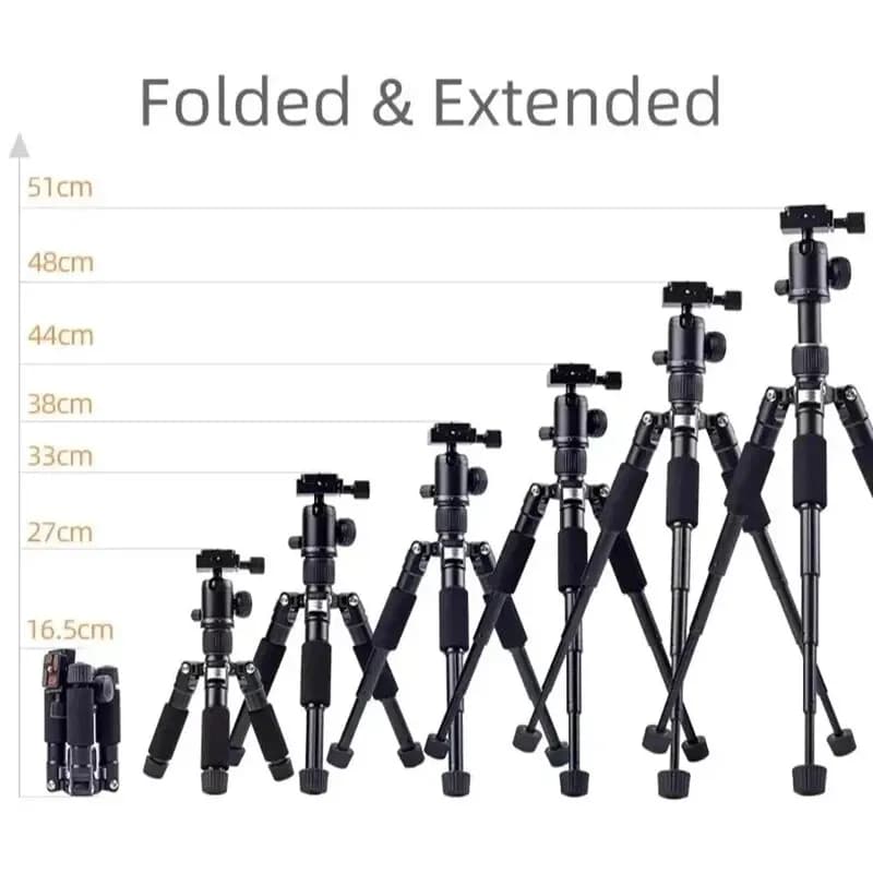 Trépied Portable FM5S, support de voyage léger, Mini trépied vidéo de table avec rotule à 360 degrés