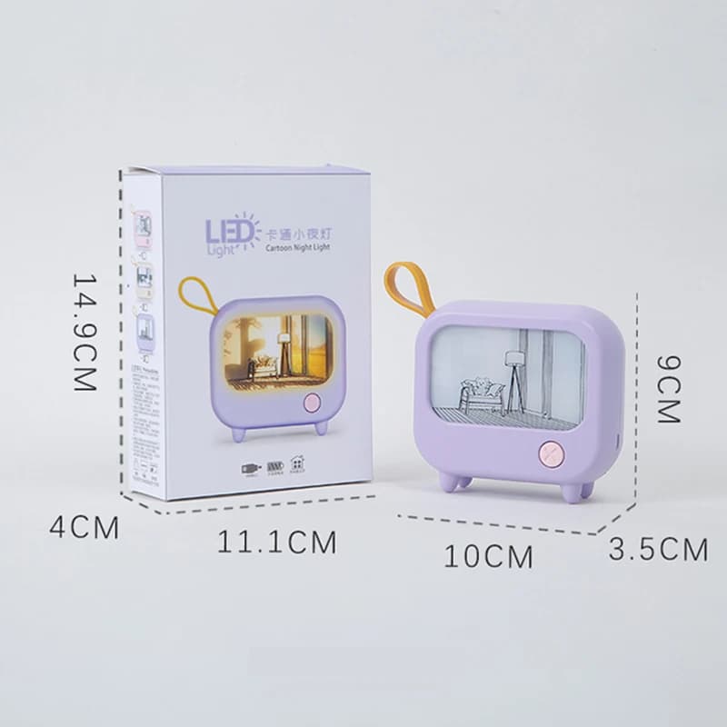 TV peinture veilleuse Led mignon enfant apprentissage lampe de Table chambre décoration de la maison
