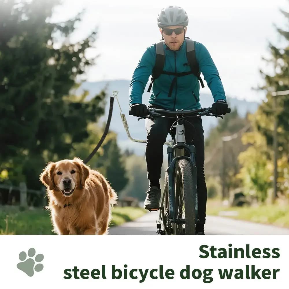 Laisse de vélo élastique réglable, bâton de Traction pour animaux de compagnie, cyclisme en plein ai