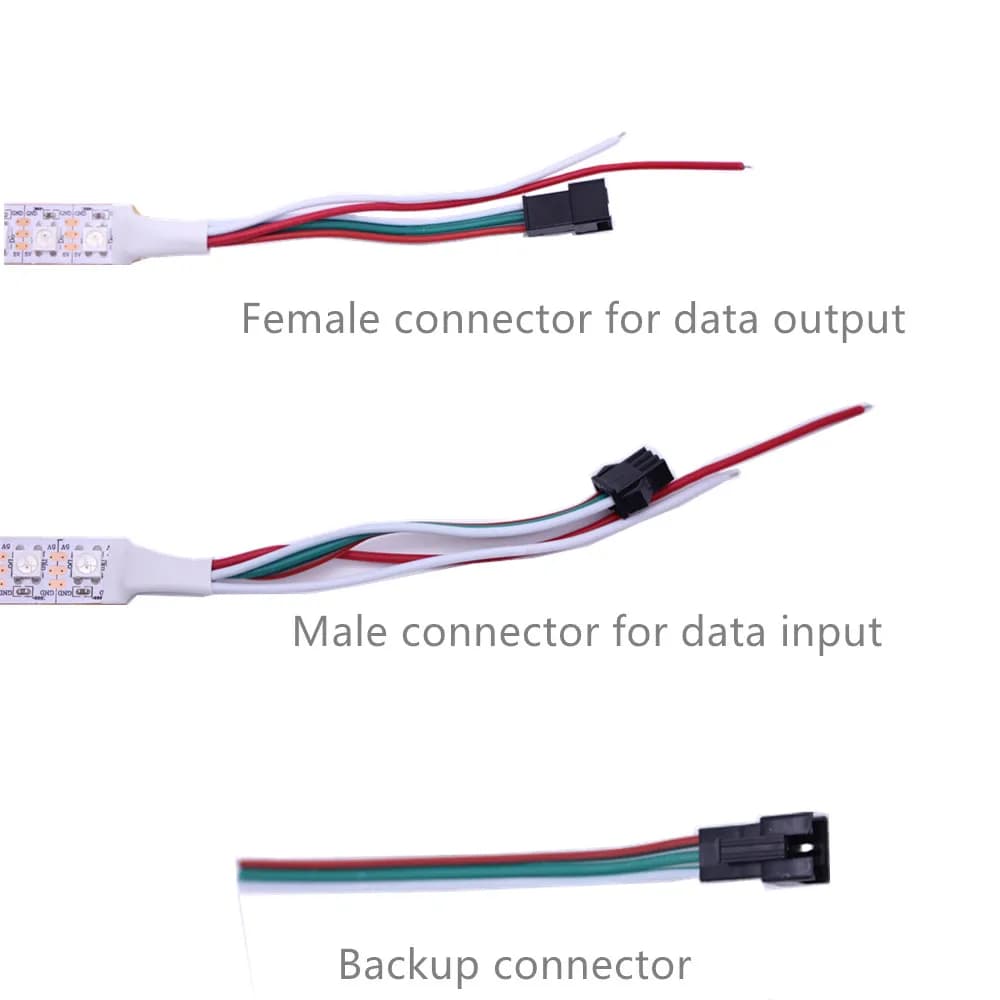 Bande de pixels Led intelligente WS2812B 30/60/144 Pixels/led/M, PCB noir/blanc, WS2812B/M, IP30/IP6