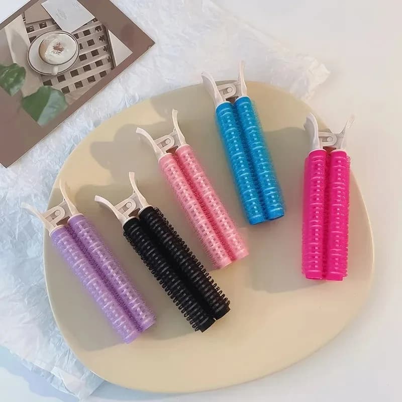 2 pièces frange racine de cheveux pinces à cheveux moelleuses cheveux paresseux haut style curling b