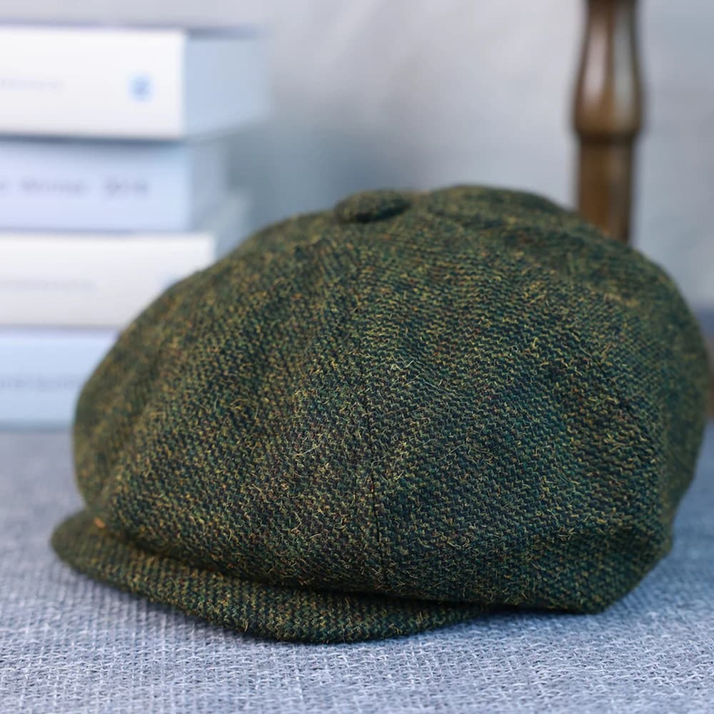 Nouveau Vintage hommes laine gavroche casquette marron vert femmes hommes bérets classique laine oct