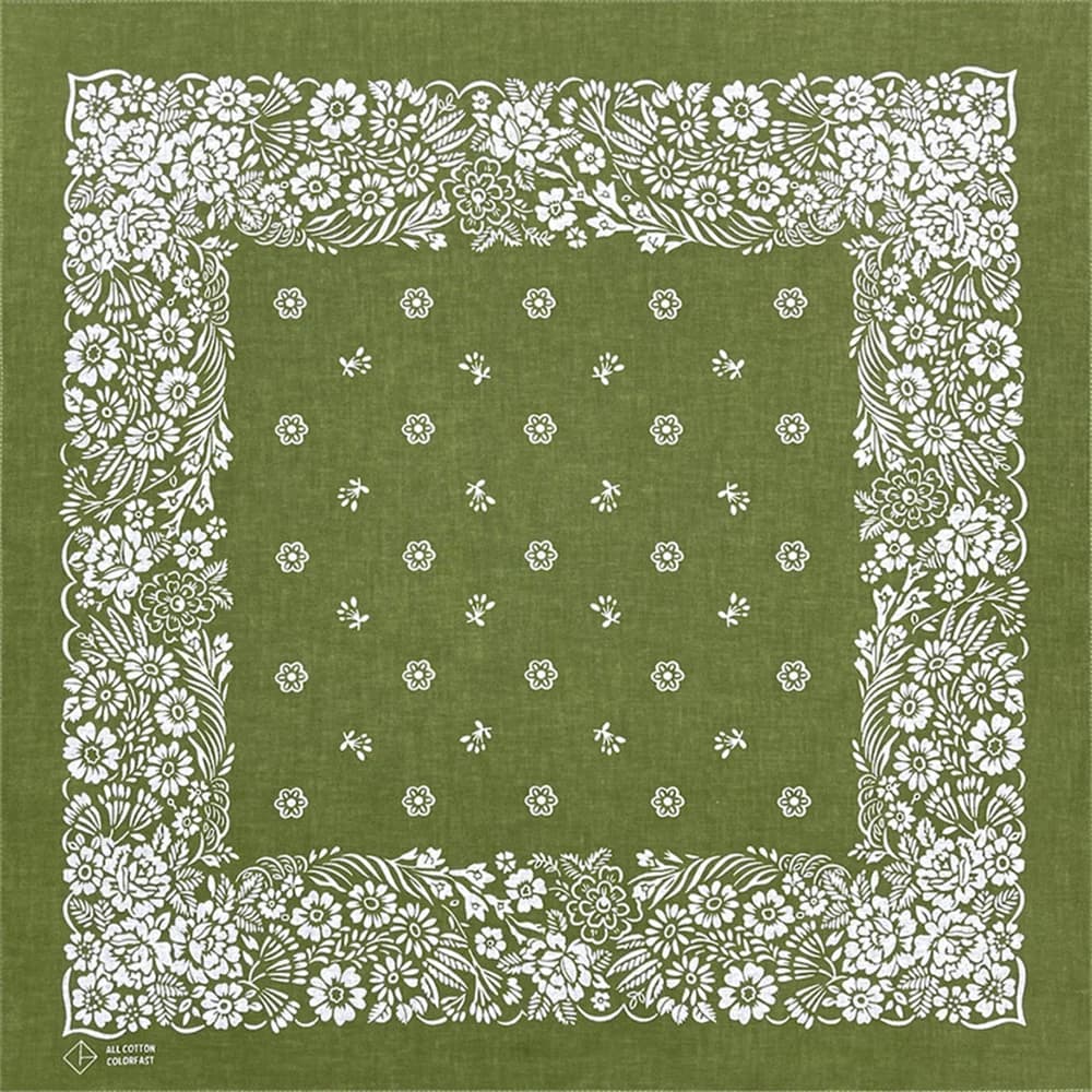 Écharpe Bandana carrée en coton vert, nouveau Design de haute qualité, écharpe Hip Hop imprimée, ban