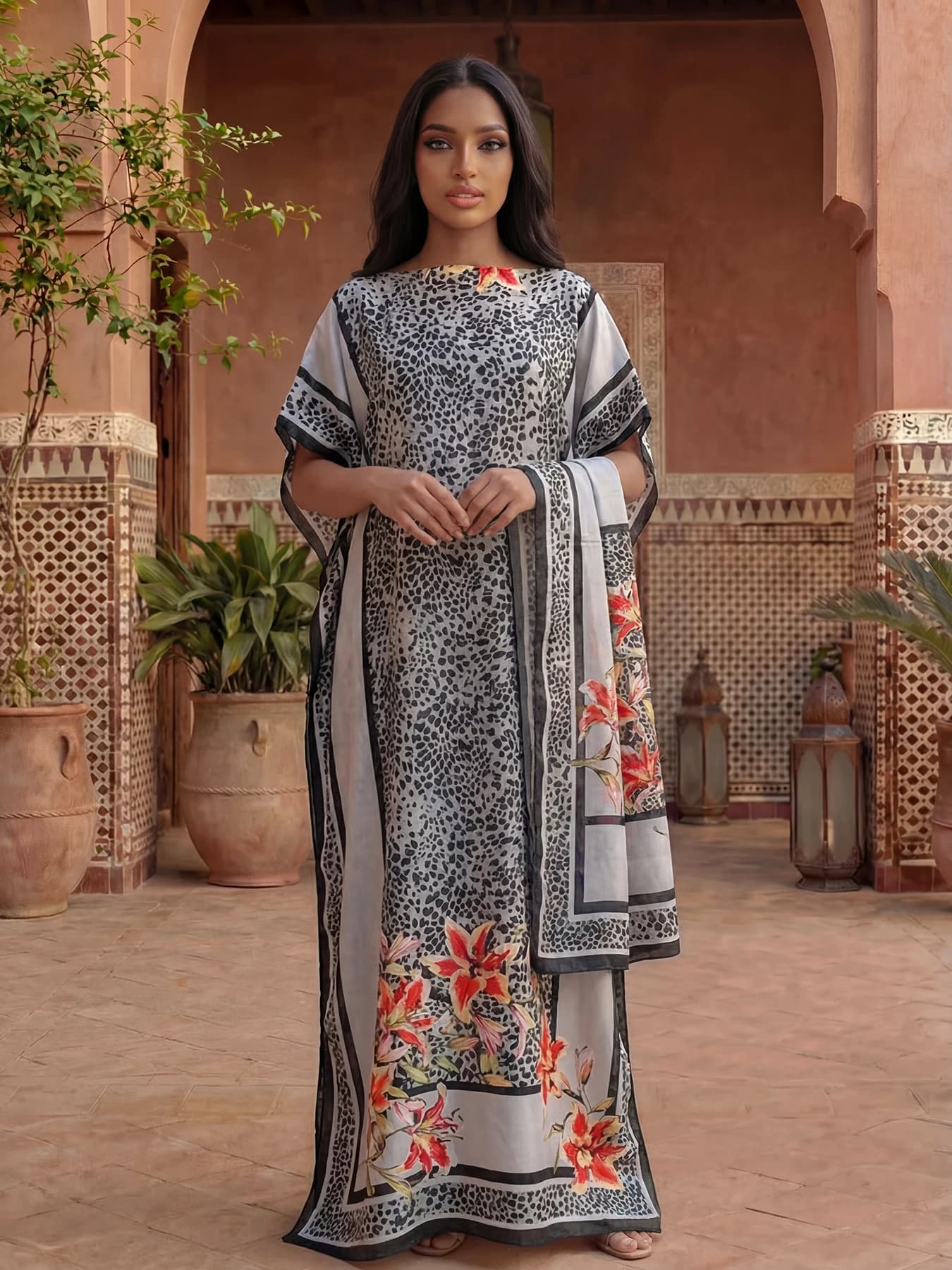 Nouvelle Collection Été : Châle Africain Élégant pour Femme, Imprimé Soie, Long Hijab Musulman, Robe