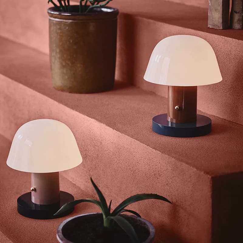 Lampe de Table champignon couleur chaude veilleuse USB Rechargeable LED tactile lampe de bureau Pian